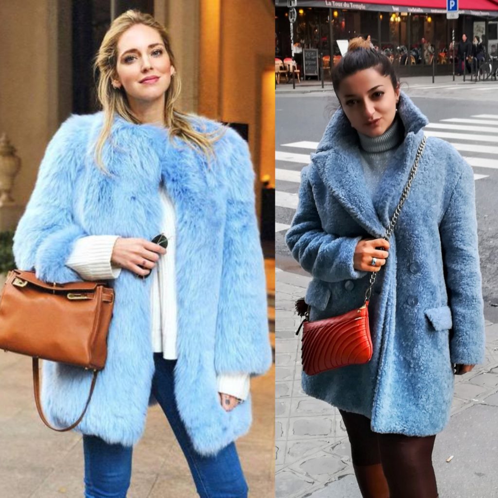 blue fur jacket zara