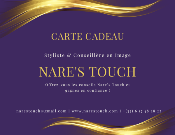 carte cadeau Nare's Touch Conseil en Image